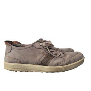 Ecco Sneakers Lace Up Beige Tan Mens Size EU 44 US 10-10.5